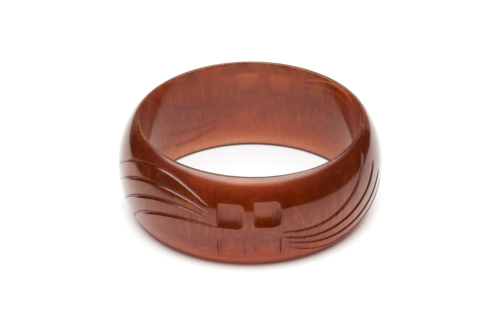 Wide Golden Chocolate Fakelite Duchess Bangle