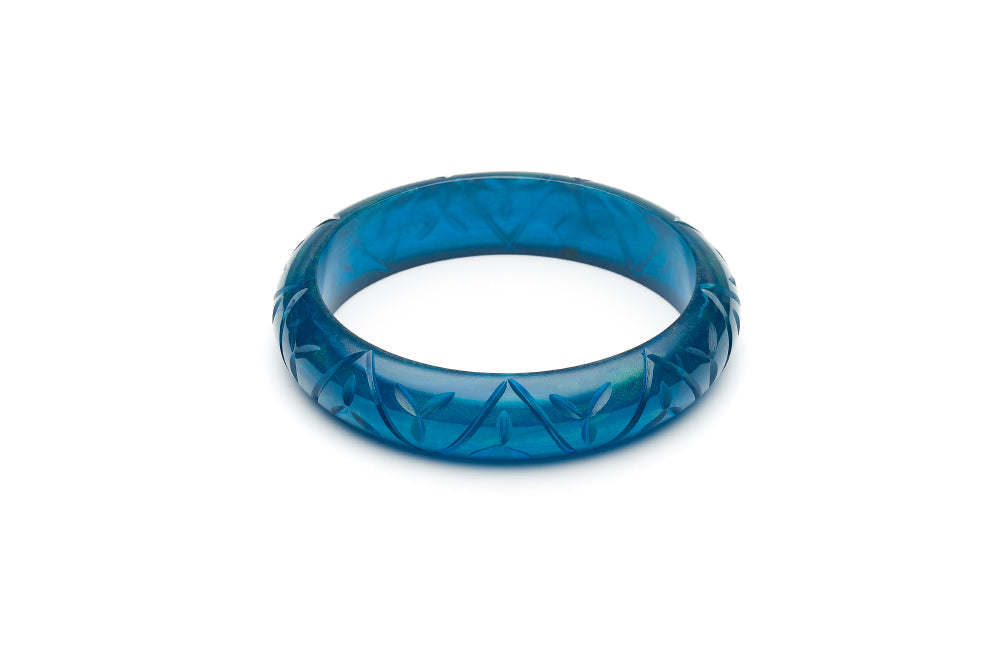 Midi Golden Teal Fakelite Bangle