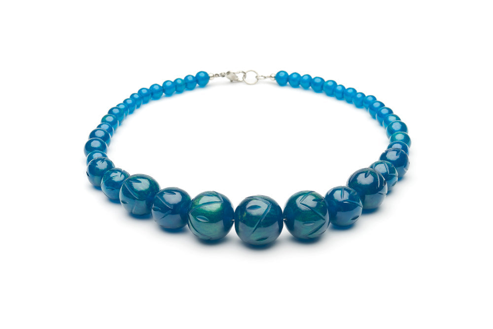 Golden Teal Fakelite Beads