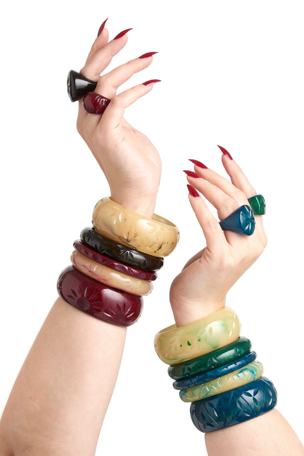 Midi Golden Teal Fakelite Duchess Bangle