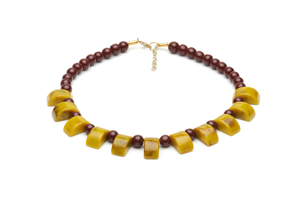Handmade style curve bead necklace in catkin