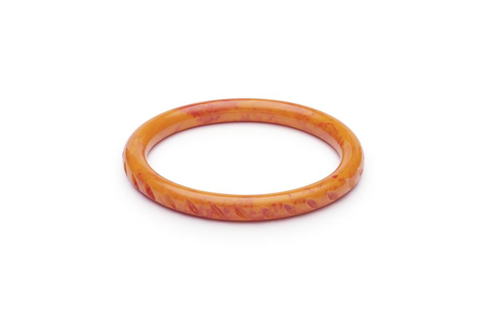 Narrow Blood Orange Fakelite Bangle