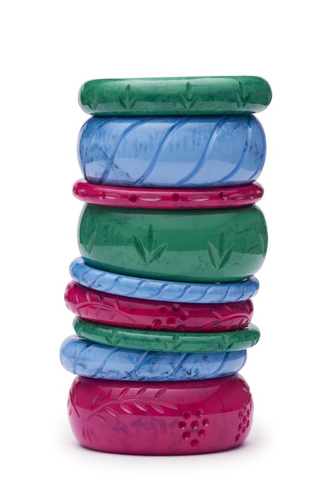 Midi Malachite Fakelite Bangle