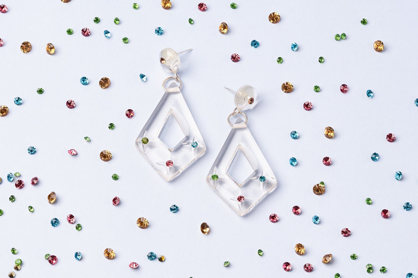 Sparkling Gems Drop Earrings