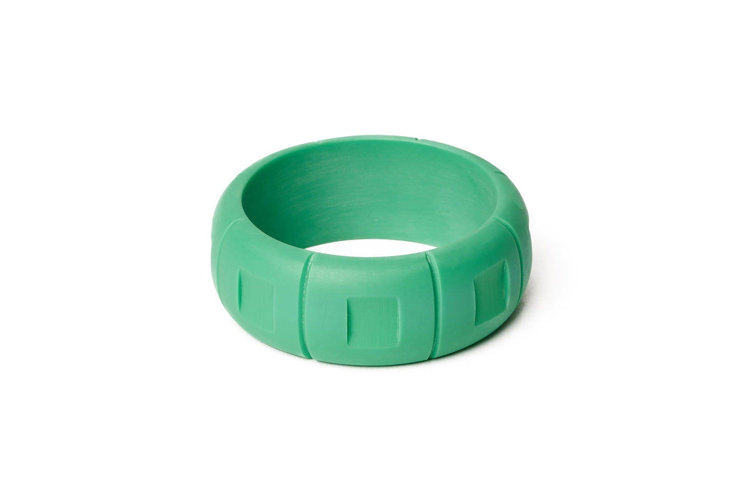 Wide Sea Glass Matte Bangle