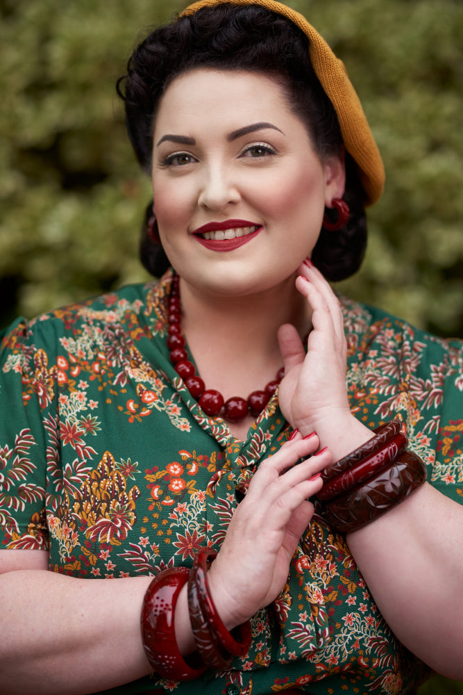 Wide Mulberry Fakelite Duchess Bangle