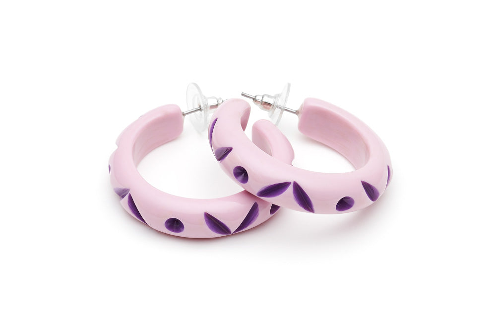 Clematis and Violet Set of 3 Bangles