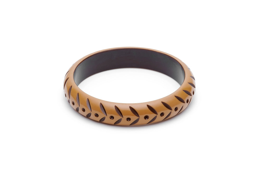 Splendette Midi Almond Carved Duchess Bangle