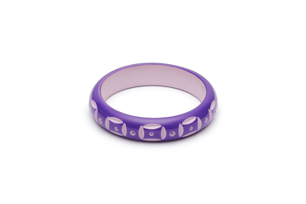 Splendette Midi Violet Carved Maiden Bangle
