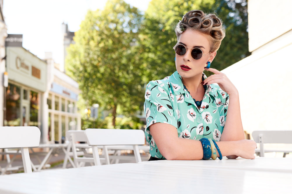 Midi Teal Crème Fakelite Bangle
