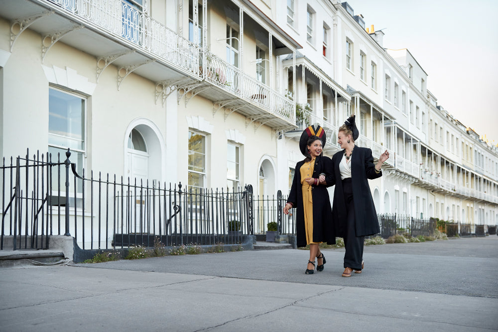 Golden Night Fakelite Clip Earrings