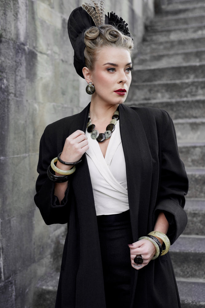 Golden Night Fakelite Beads