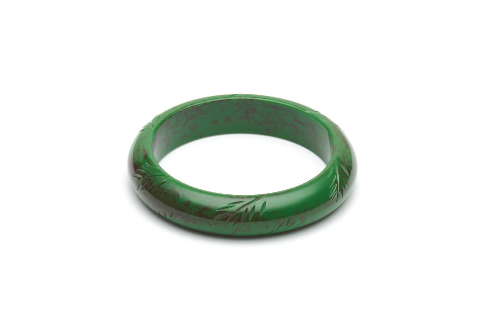 Vintage style midi bangle in fern