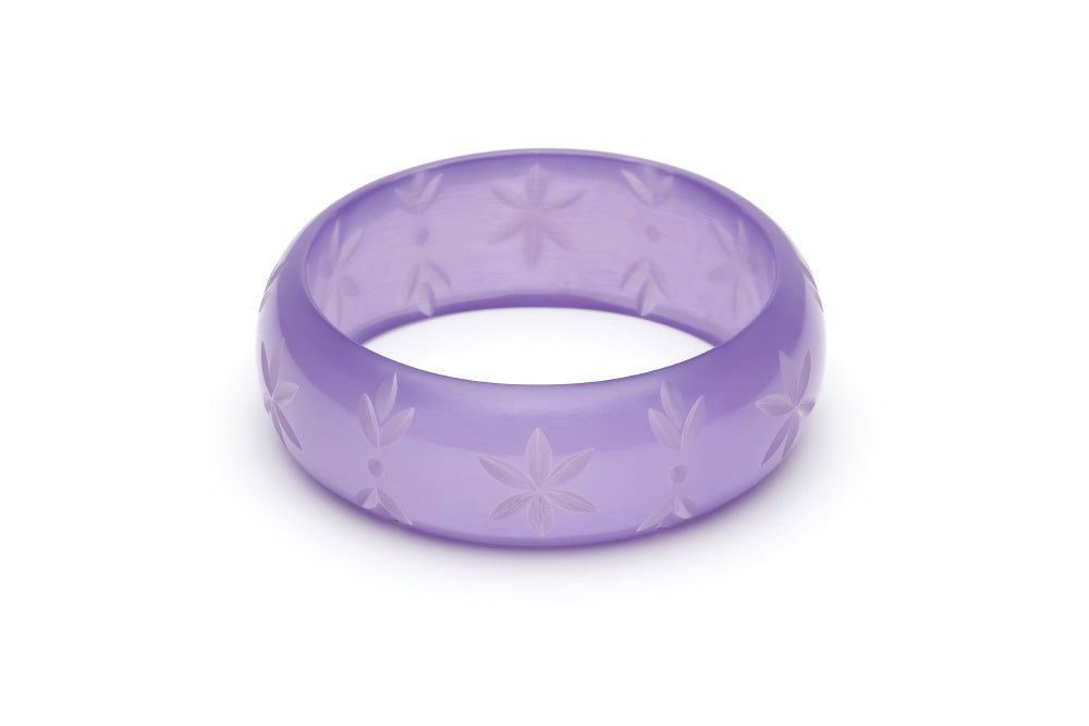 Wide Parma Violet Fakelite Duchess Bangle