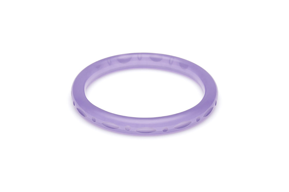 Narrow Parma Violet Fakelite Duchess Bangle