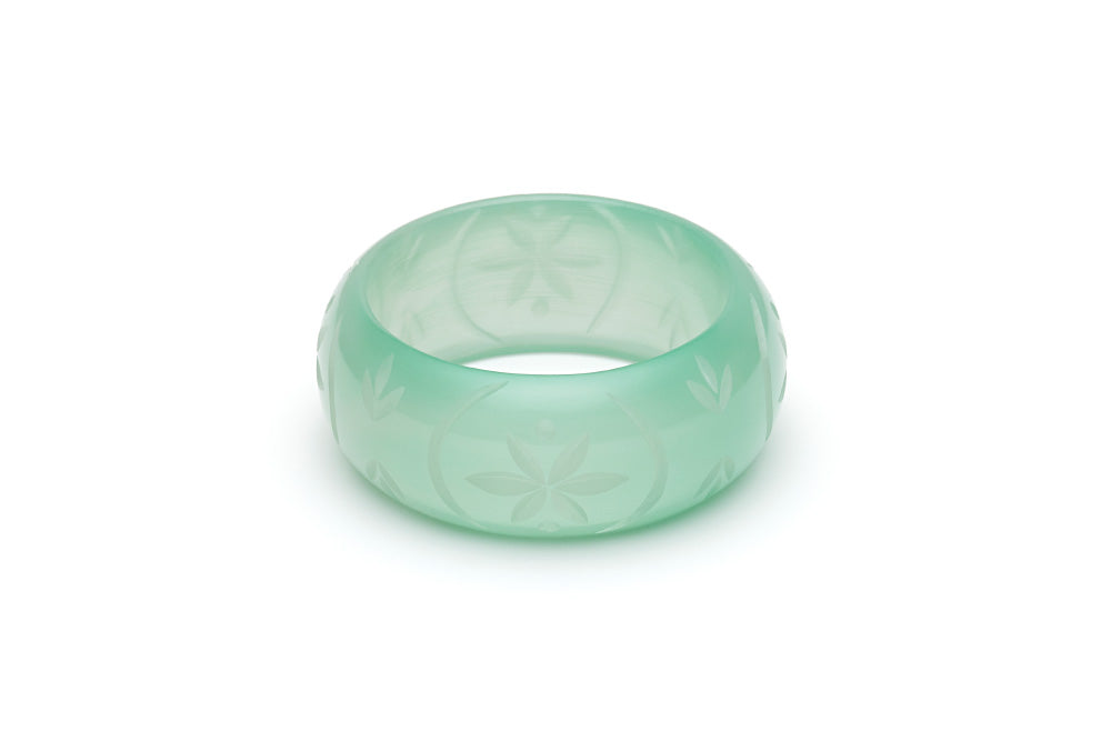 Wide Mint Sorbet Fakelite Maiden Bangle