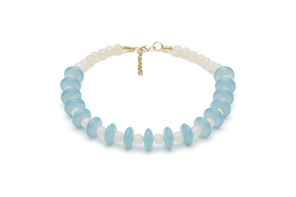 Frosty Fakelite Drop Hoop Earrings