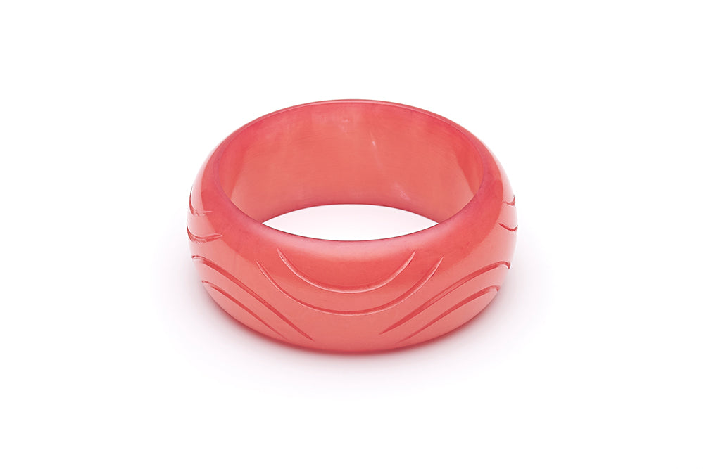 1950s Style Wide Bangle in Tropical Punch Fakelite
