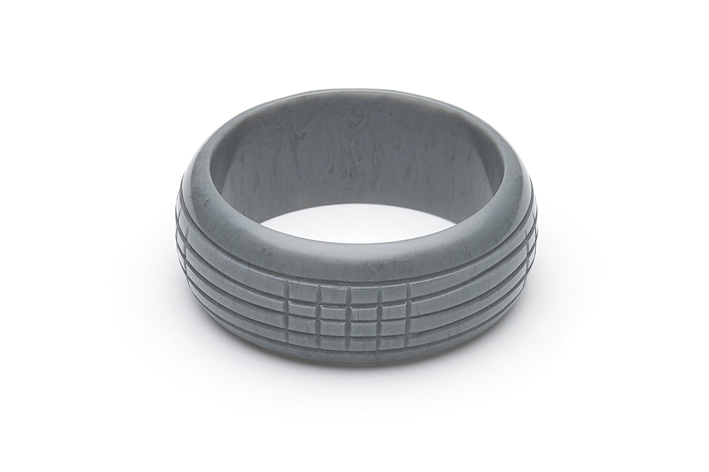Vintage Style Bangle in Stone Grey Fakelite