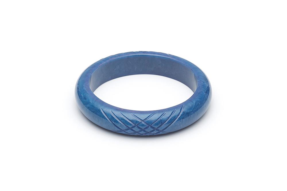 Handmade Midi Bangle in Periwinkle Blue Fakelite