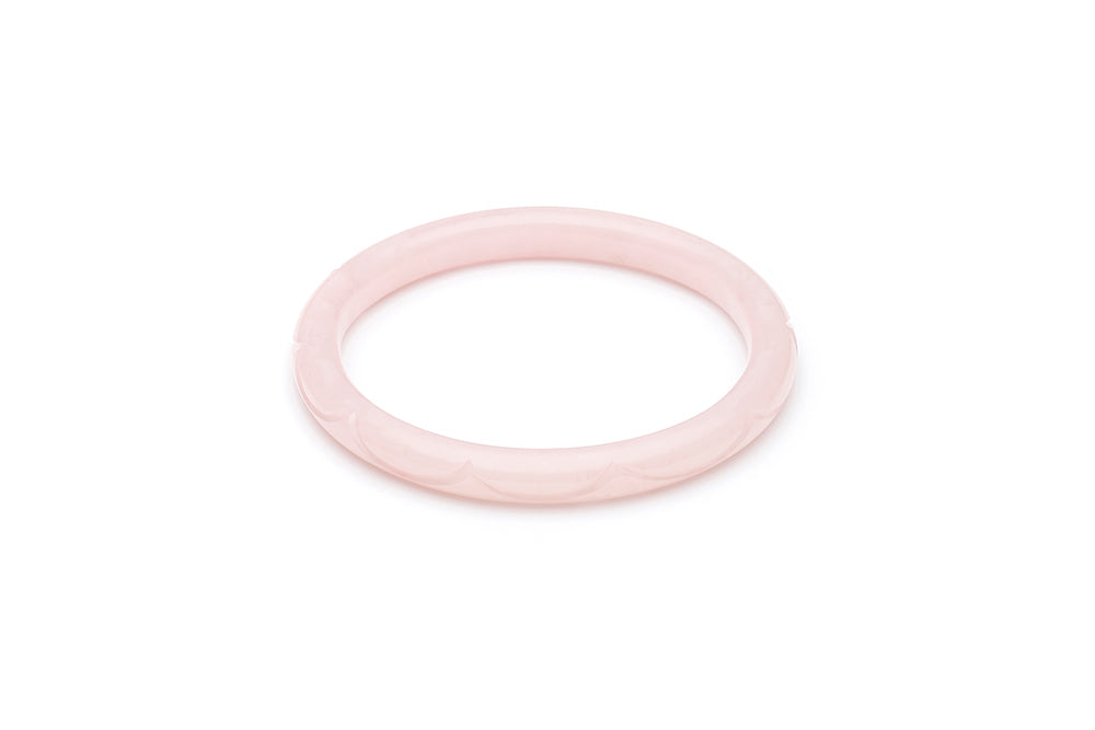 1950s Style Narrow Bangle in Pale Peach