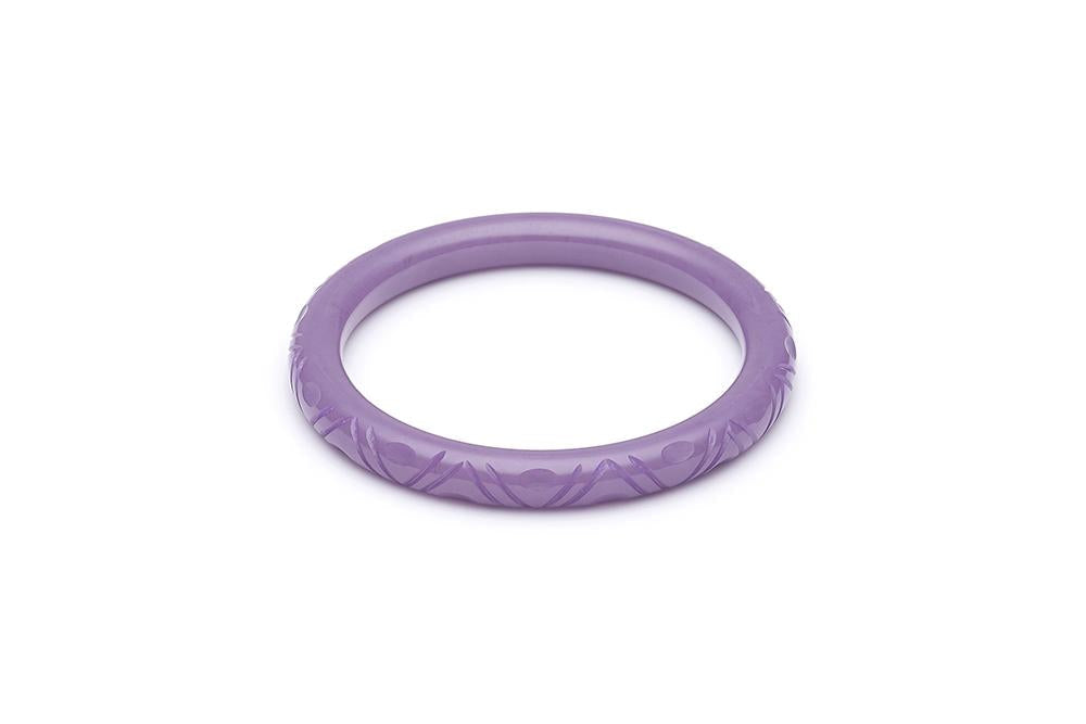 1940s Style Narrow Bangle in Amethyst Purple Fakelite