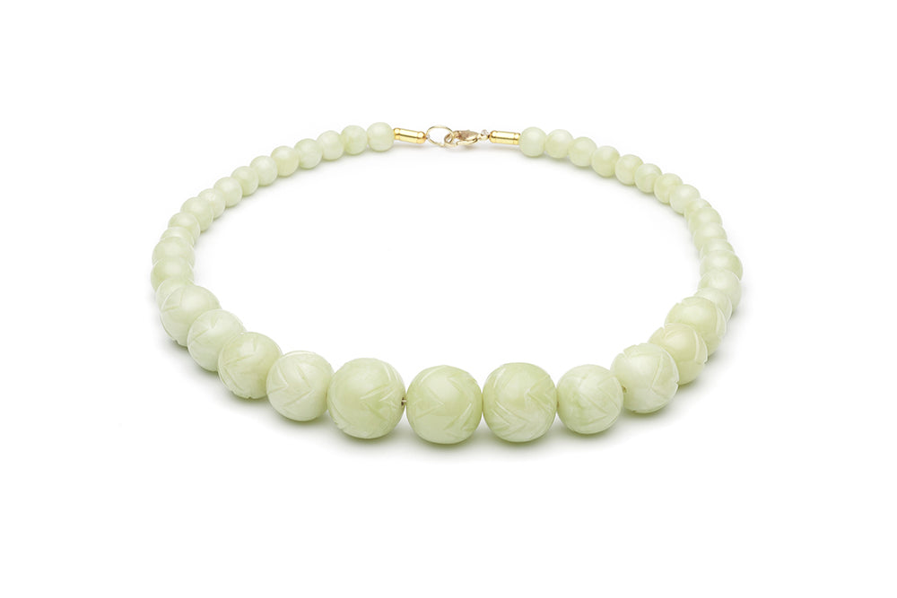 1940s Bakelite Style Pale Green Beads