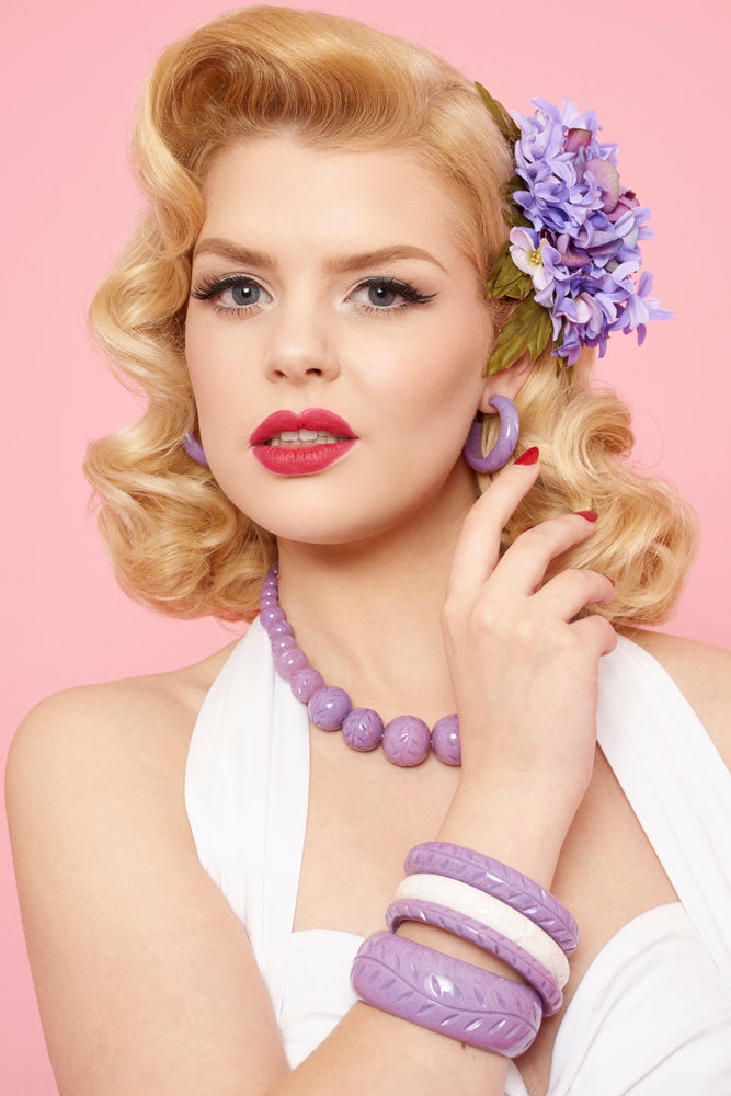 Narrow Wisteria Fakelite Duchess Bangle
