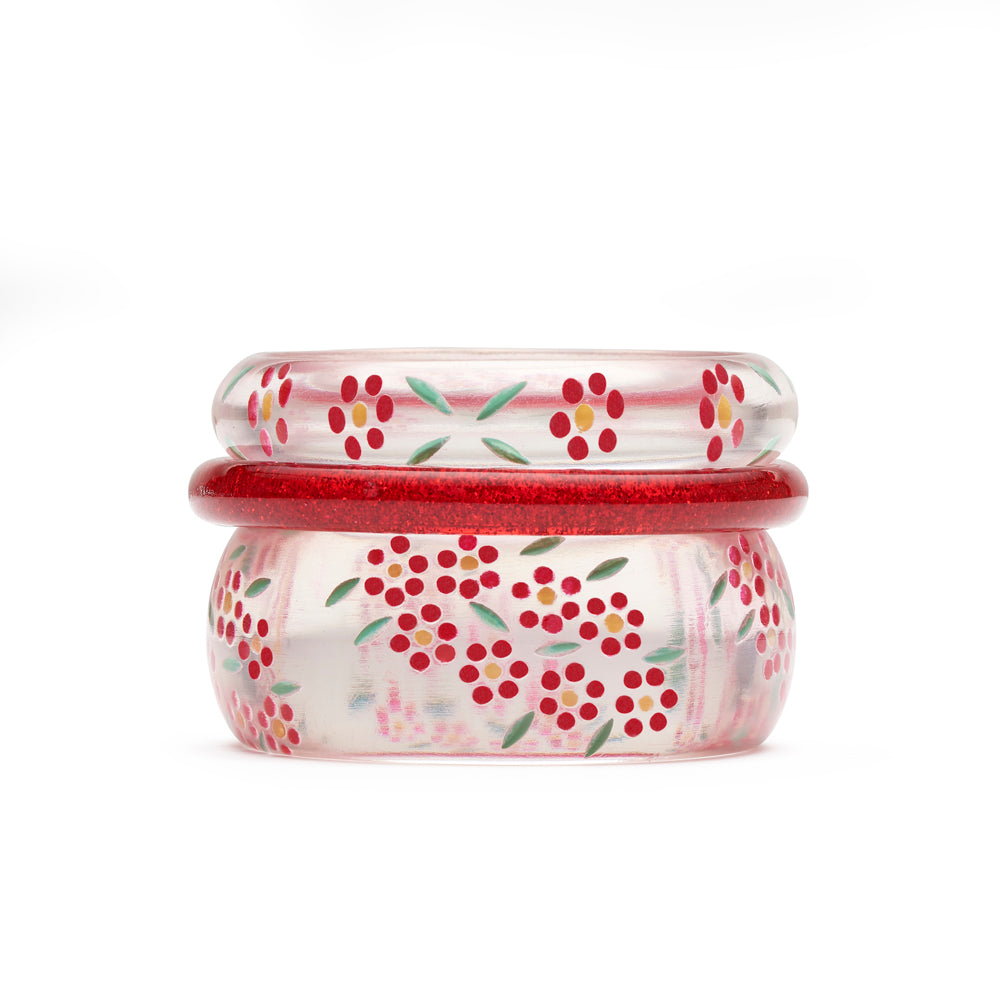 Narrow Poppy Diamante Bangle