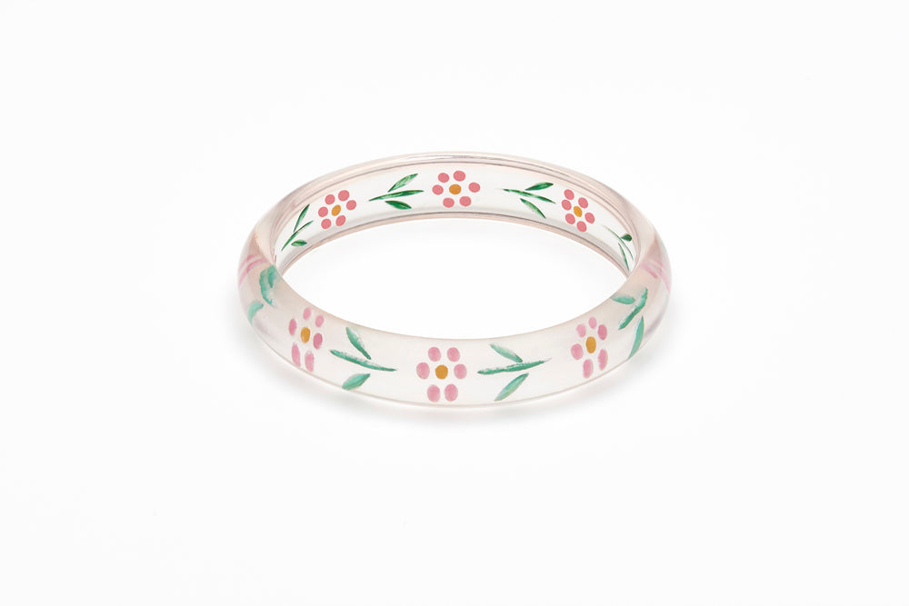 Wide Briar Rose Reverse Carved Duchess Bangle