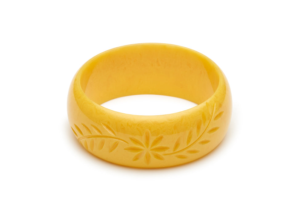 Wide Marigold Fakelite Duchess Bangle