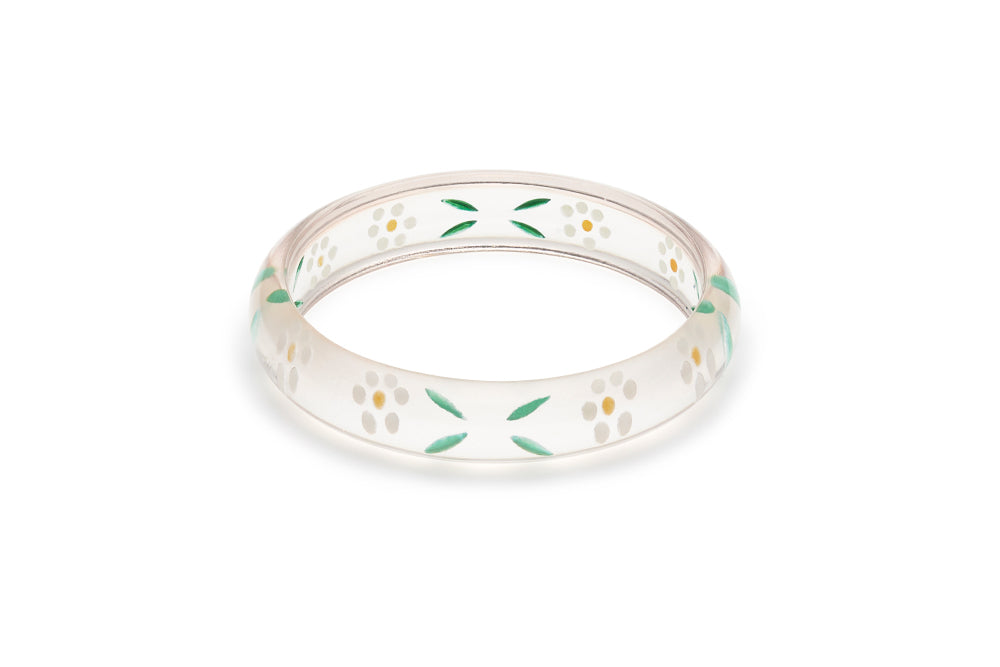 Midi Daisy Reverse Carved Bangle