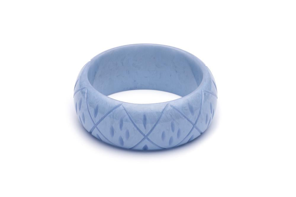 Handmade Bangle in Larger Sized Bluebell Fakelite