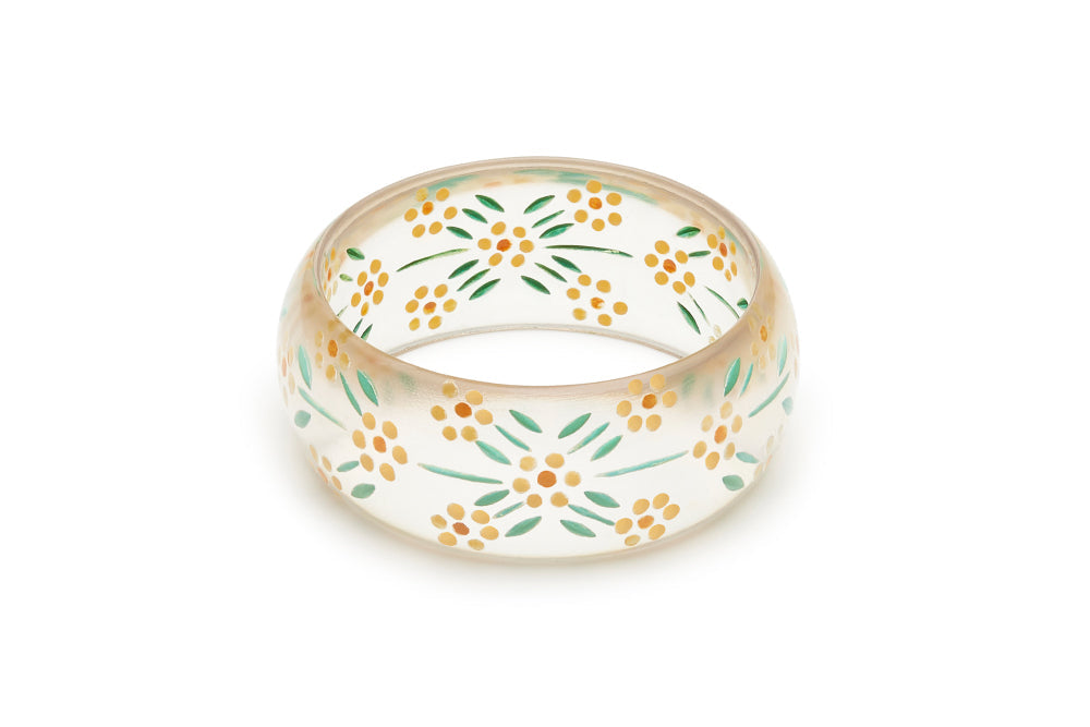 Wide Marigold Reverse Carved Bangle