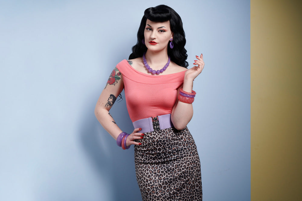 Narrow Parma Violet Fakelite Bangle