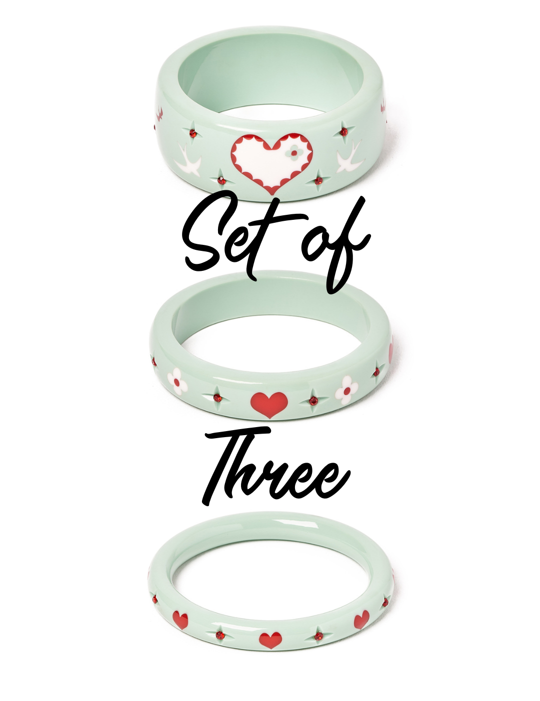 Love Bird Bangles Set of Three