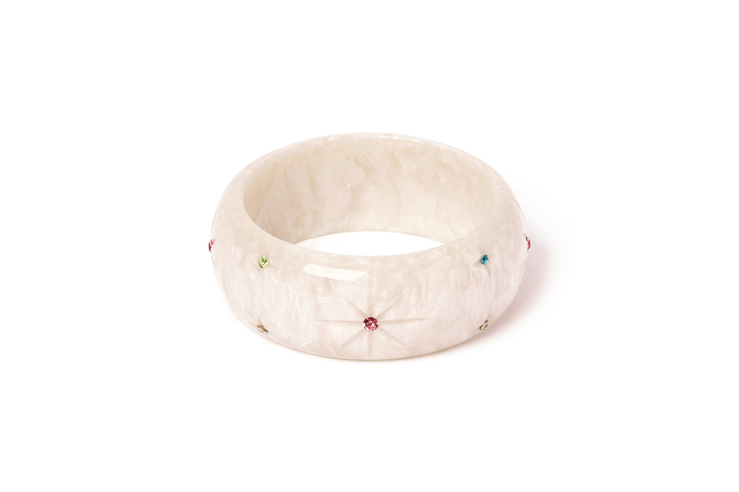 Wide Frosted Gems Bangle