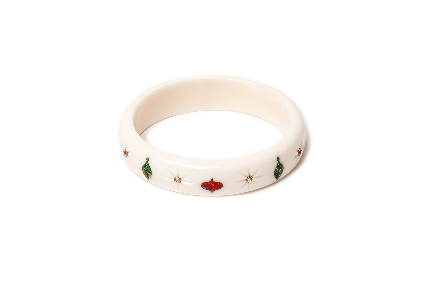 Midi White Baubles Bangle