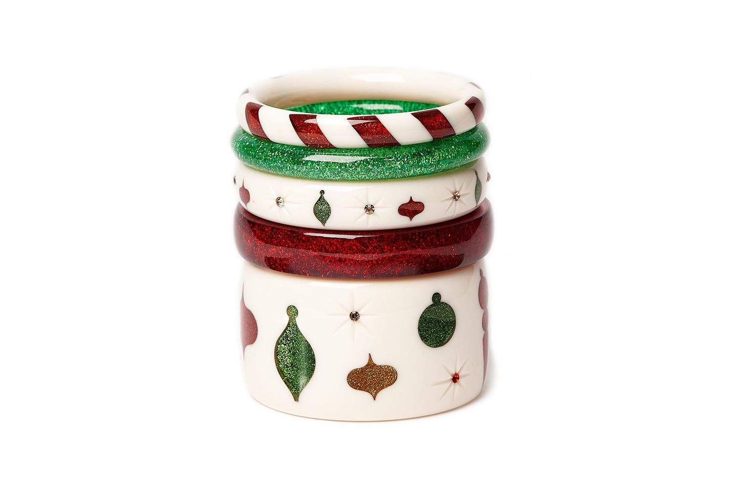 Midi White Baubles Duchess Bangle