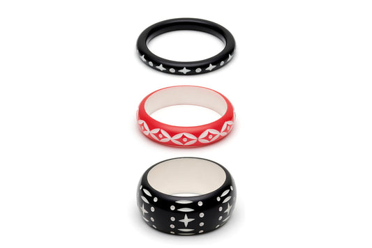 Hater and Lover Set of 3 Maiden Bangles