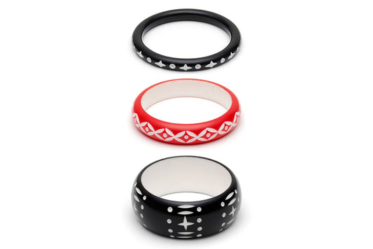 Hater and Lover Set of 3 Bangles