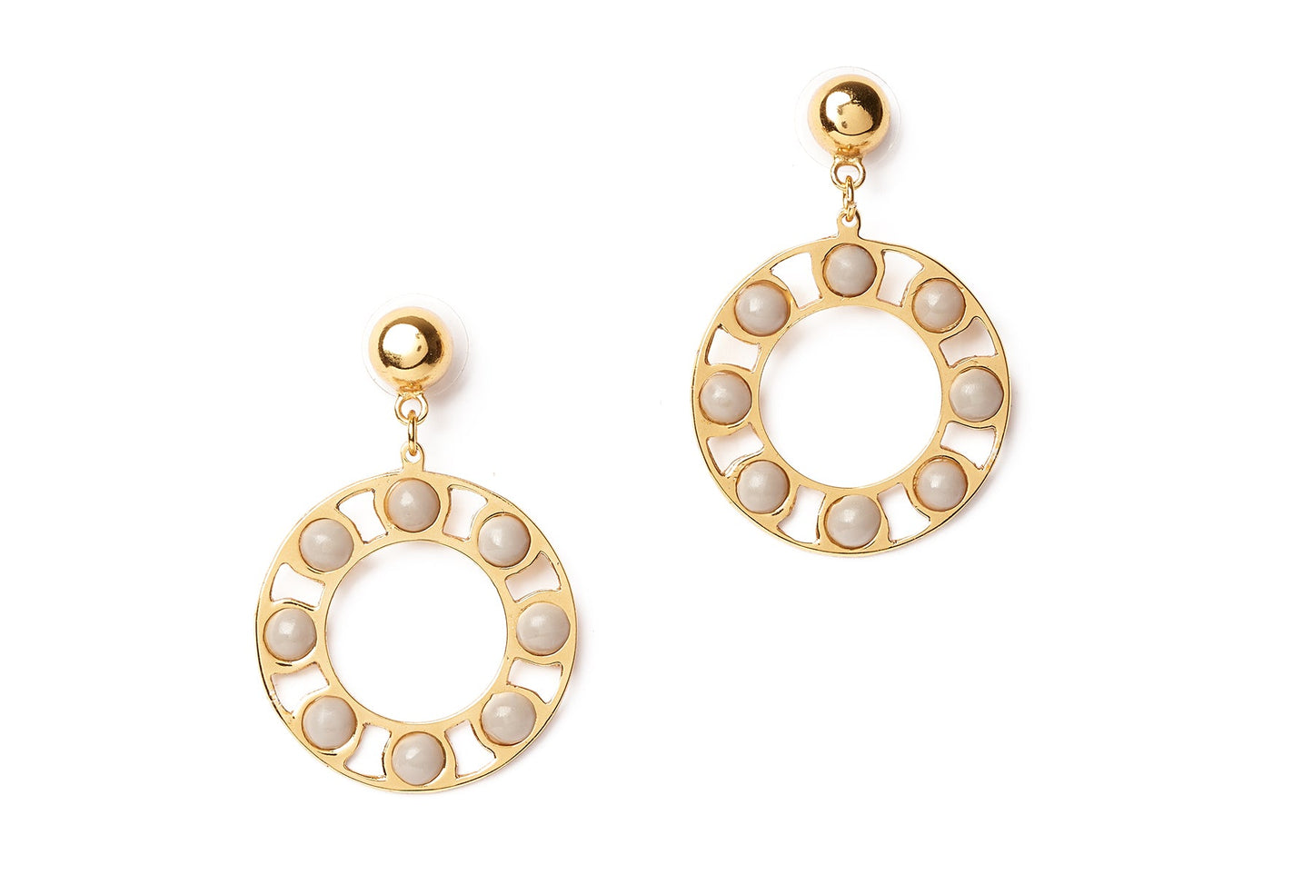 Smoky Drop Hoop Earrings