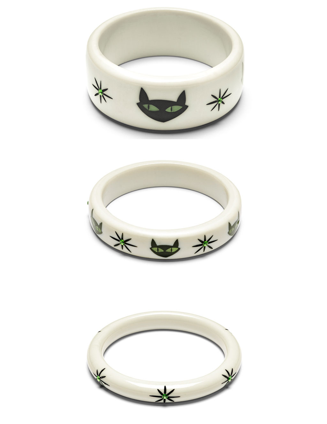 Black Cat Bangles Set of 3