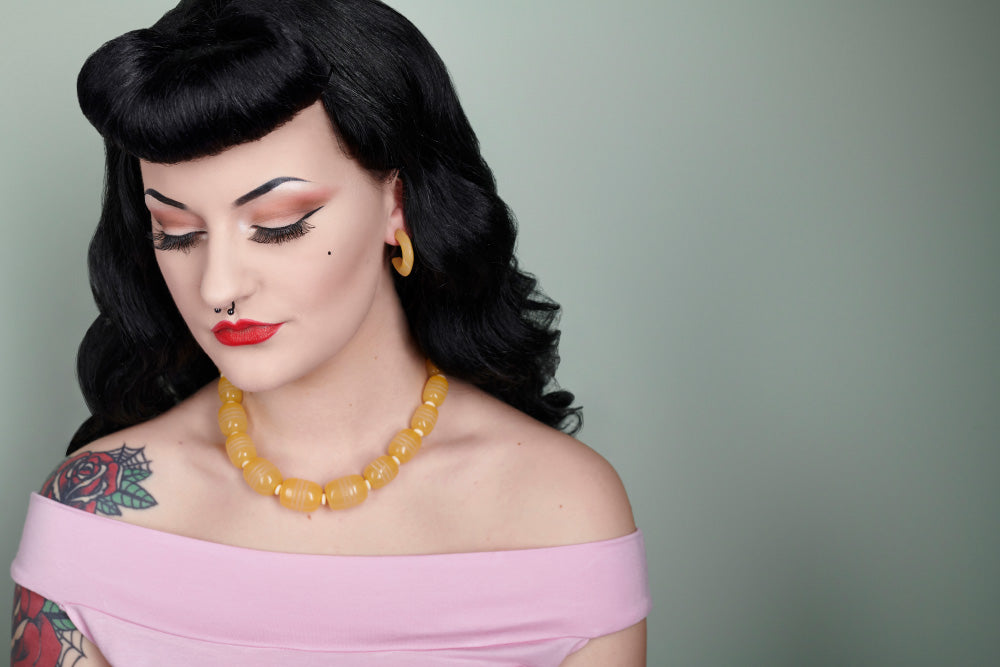 Sherbet Fakelite Hoop Earrings