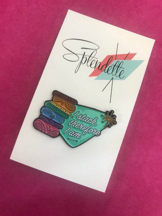 I Stack Therefore I Am Pin