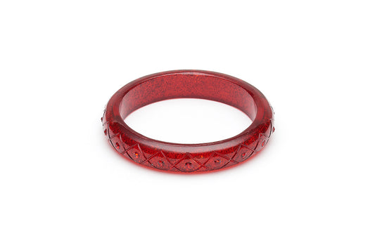 Midi Carved Ruby Glitter Bangle
