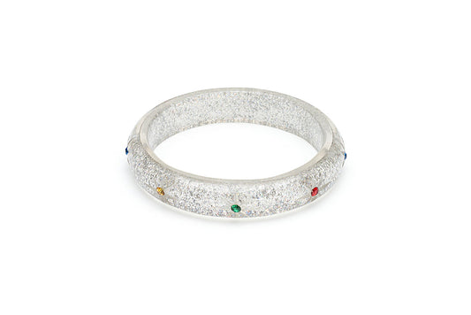Midi Rainbow Jewel Silver Glitter Duchess Bangle
