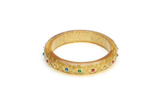 Midi Rainbow Jewel Gold Glitter Duchess Bangle