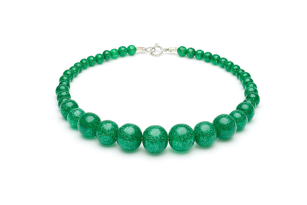 Emerald Glitter Beads