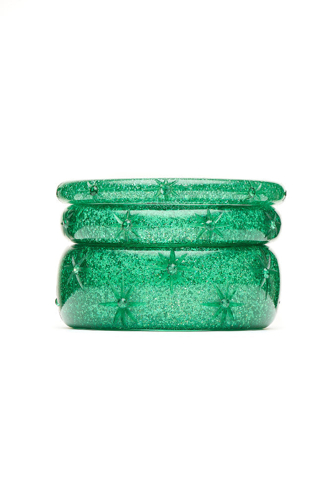 Emerald Glitter Beads
